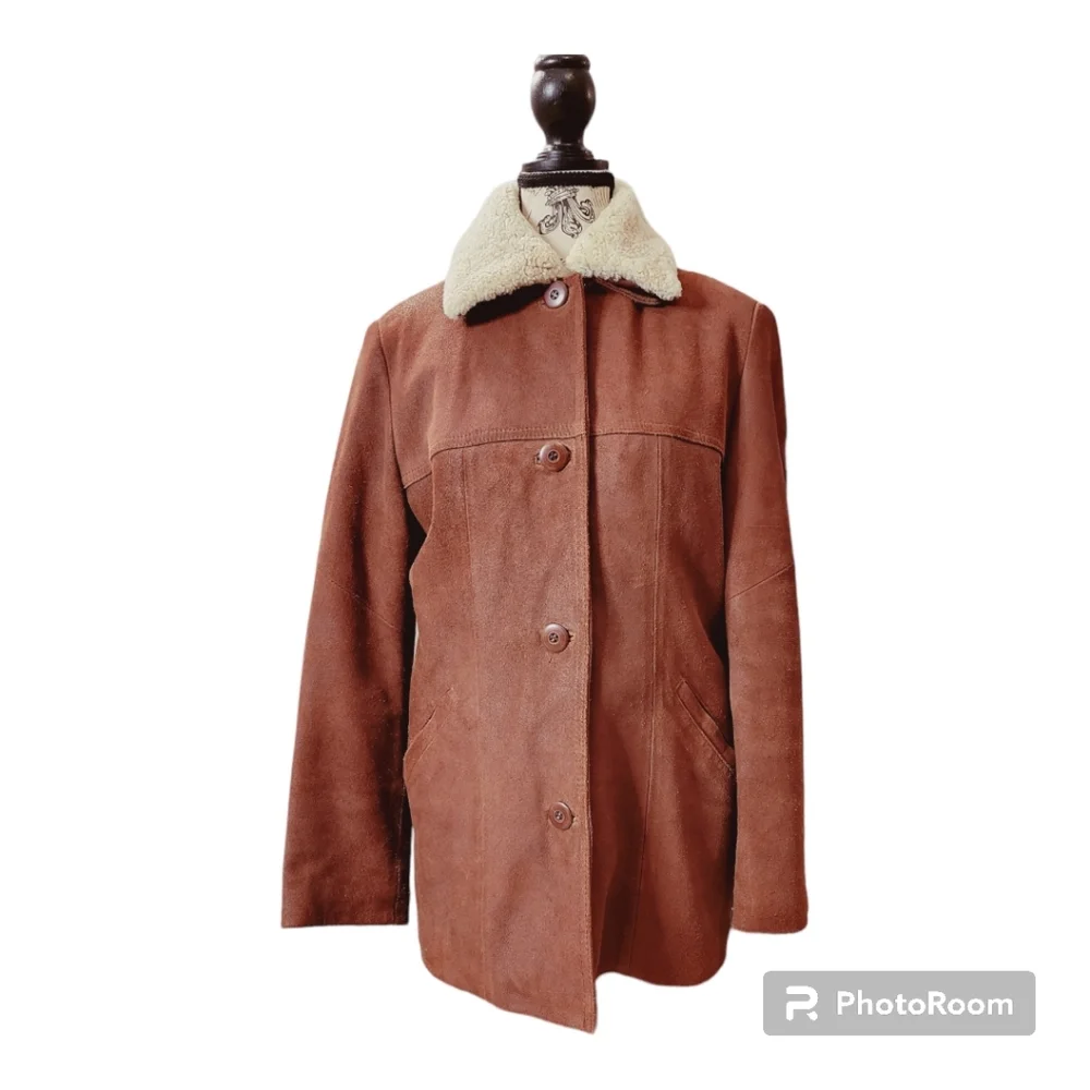 🌟Authentic Vintage Sherling/Leather Coat🌟 - Picture 2 of 9